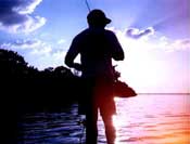 Angler on the deck.