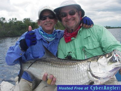 Lee Haskin's caught this small Backcountry tarpon throwing a top water fly.