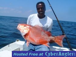 Mr. Robert with a nice sow snapper on board the whipasnapa