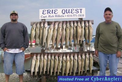 AJ and Al Sr. with a limit catch of Lake Erie walleye