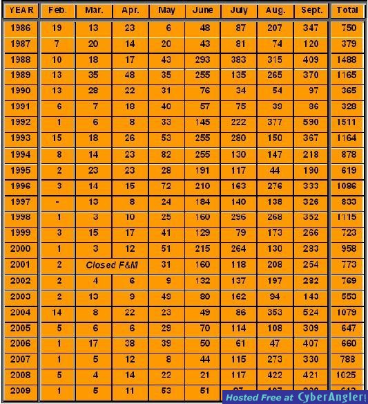 Catch by Month