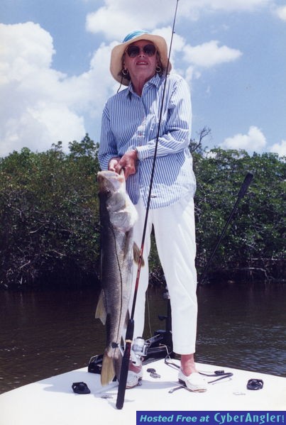 Trudy Drake with a nice backcountry snook