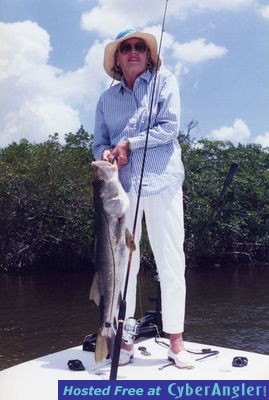 Trudy Drake with a nice backcountry snook
