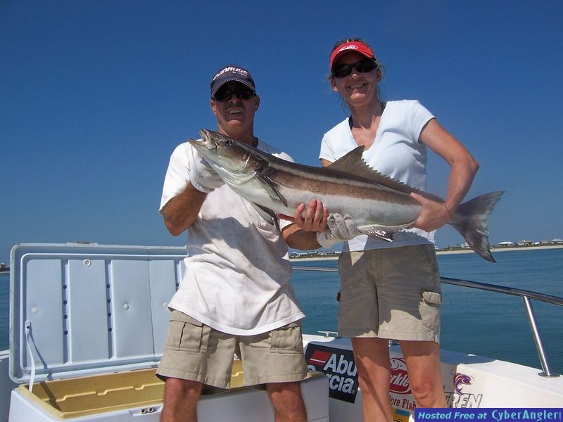 Kim Rideout with her first Cobia