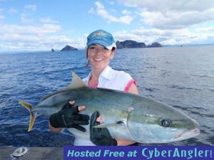 20kg Kingfish caught jigging in New Zealand with Epic Adventures