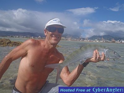 4 lb bonefish on fly