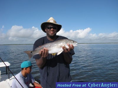 Norbert Dean with one of many fish caught this day.