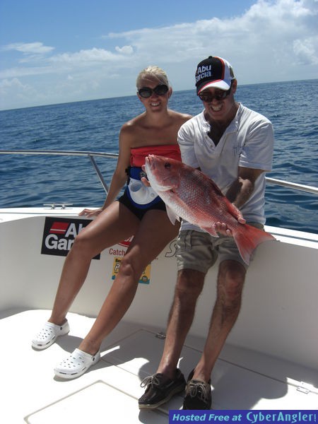 Gemma with her first Daytona Beach red snapper