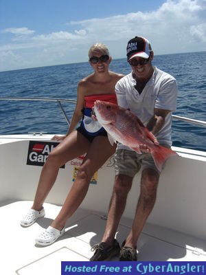Gemma with her first Daytona Beach red snapper