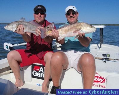 Mike and Chad caught some nice redfish in the Lagoon