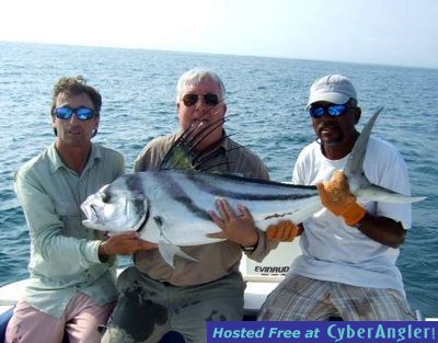 Bob with Ed Dunklee catches his first Roosterfish