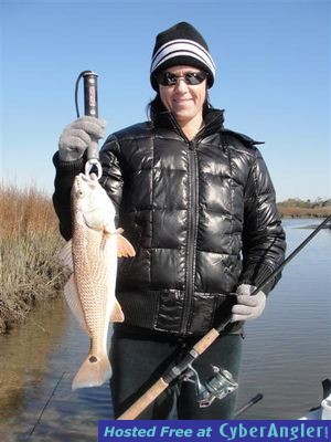 Trish &quot;Gunshow&quot; with a Carolina Beach Redfish