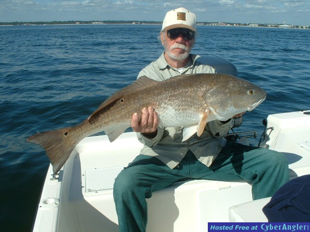 Doug Woodall with a nice 40 pound Bull Red
