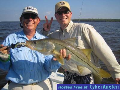 Gregs 1st Snook with Capt. Bob Lemay
