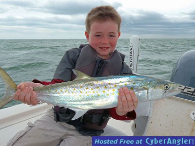 Kids love catching big Spanish Mackerel