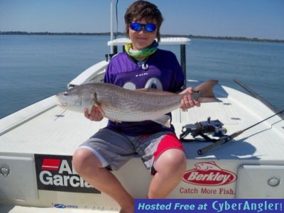 Jacob caught many oversize redfish W/Capt. Joe Porcelli