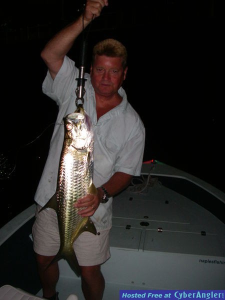 night time baby tarpon in Naples