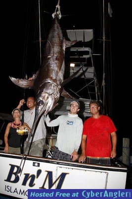 455 lb daytime swordfish Bud n' Mary's!