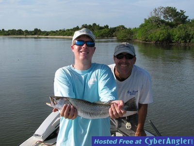 Chet trout fishing the oyster edges.