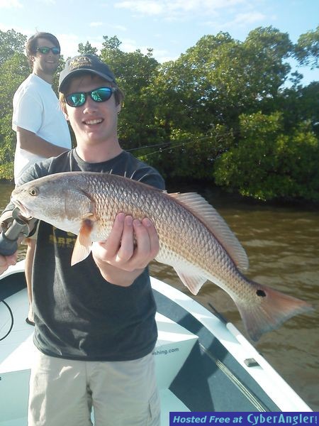 Thomas Gilbert with a November slot redfish