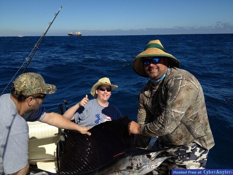 Hunters Sailfish on the lady Pamela 2