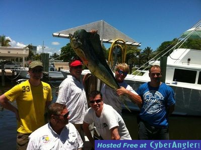 30 pound bull dolphin caught sport fishing in Ft Lauderdale