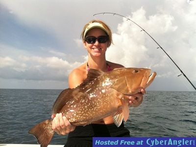 Red Grouper Aboard &quot;The Grand Slam&quot;