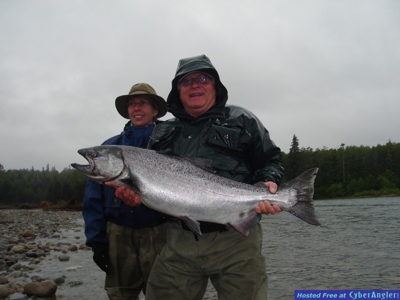 Happy couple with Chinook