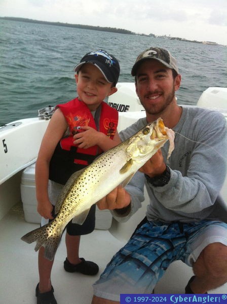 Corey caught a nice trout