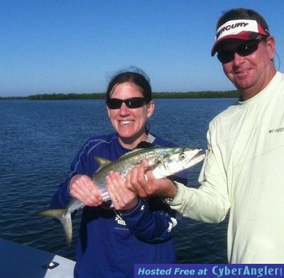 a large inshore spanish mackerel in the Naples backwaters with Capt. Todd G