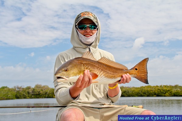 Backwater redfish cayght on fly