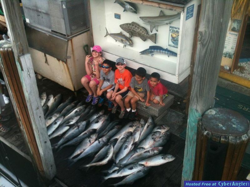Bluefish caught aboard the Catch My Drift
