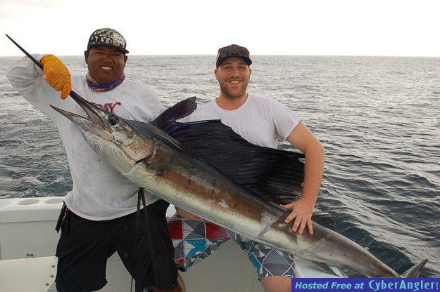 Big sailfish caught near Quepos Costa Rica