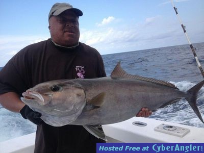 Big amberjack caught sportfishing in Ft Lauderdale