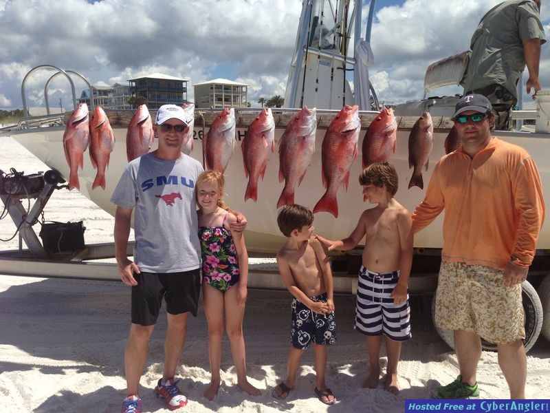 Another limit of snappers at Grayton beach