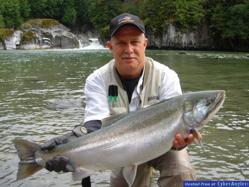 Beautiful heli caught Coho Salmon