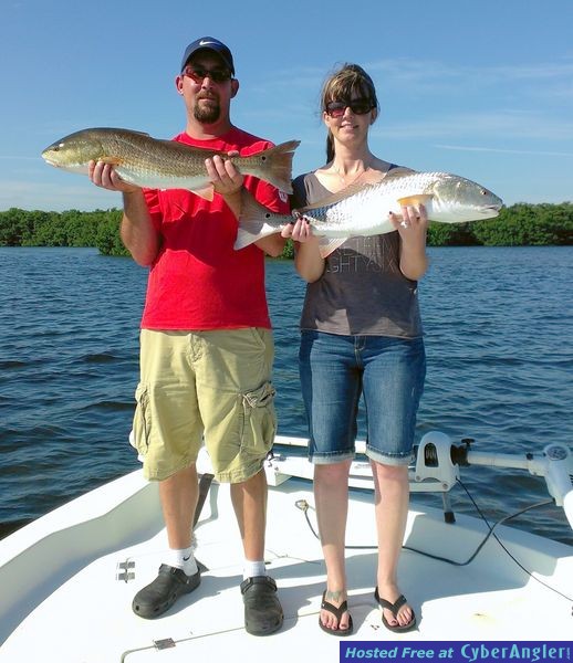 Husband &amp; Wife Catch Redfish