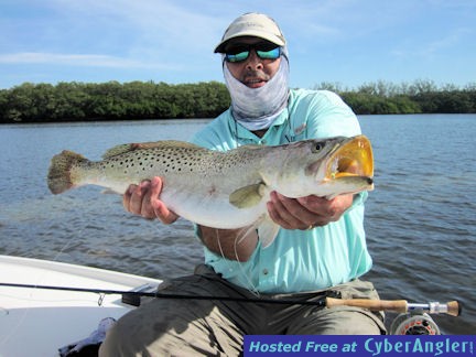 Patrice Camillieri Sarasota Bay Grassett Flats Minnow fly 6-lb trout