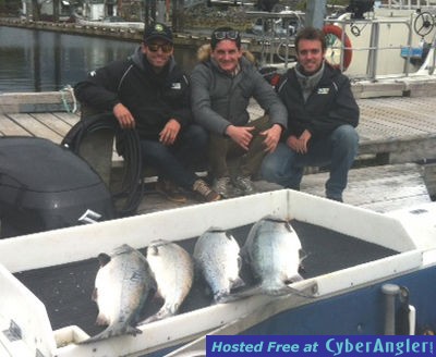 Florent Delfau, Julien Tichit and Nicolas Poujade from France fishing May 7