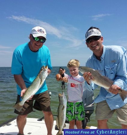 Capt. Joe Porcelli puts the Johnsons on some nice fish.