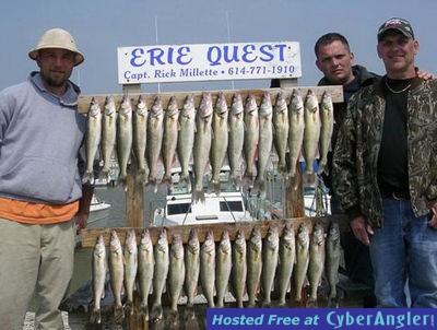 Walleye fishing on Lake Erie with Erie Quest