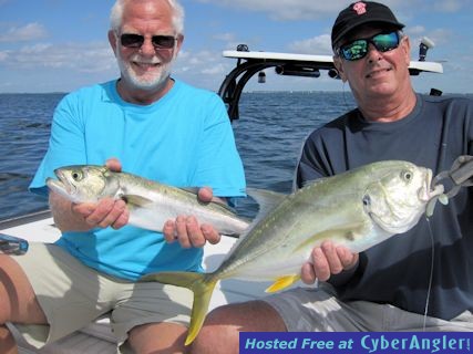 Bryce Boothe and Scott Myers Sarasdota Bay CAL shad bluefish/jack double