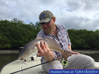 redfish on fly