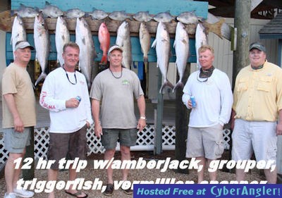 12 hour fishing charter from Orange Beach, Alabama