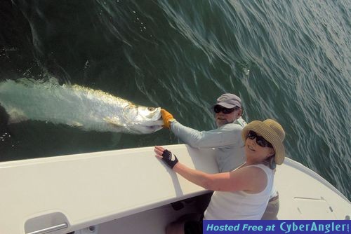 Andrea Lutz Sarasota tarpon caught and released with Capt. Rick Grassett