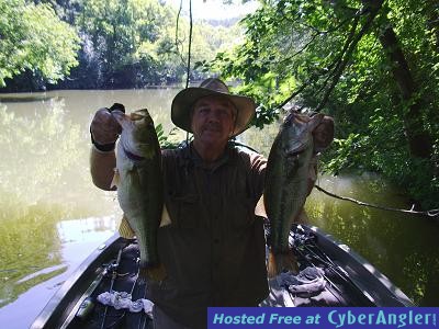 Two Big, Largemouth Bass! Midday Caught on Topwater Lure!