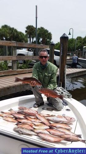 Capt. Carter w/ snapper and grouper