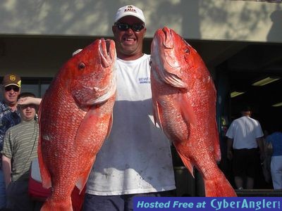 29.8 lb. and 28.9 lb. Red Snappers in World Championship Red Snapper Tourna