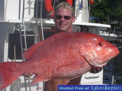 33 lb. Red Snapper caught aboard the C.A.T. Boat with Capt. George Pfeiffer