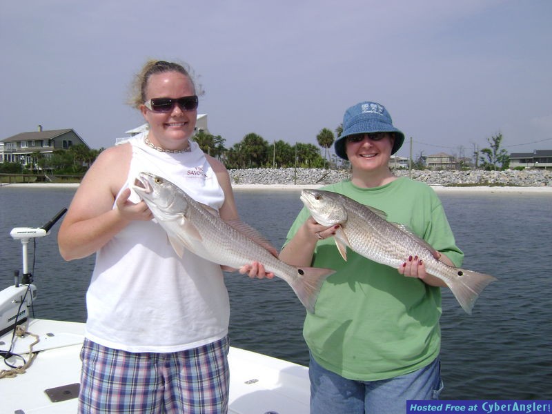 Courtney &amp; Kim Catching Red Fish!!